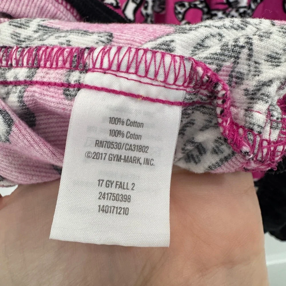 Gymboree 5T Velvet Cat Dress Pink and Black